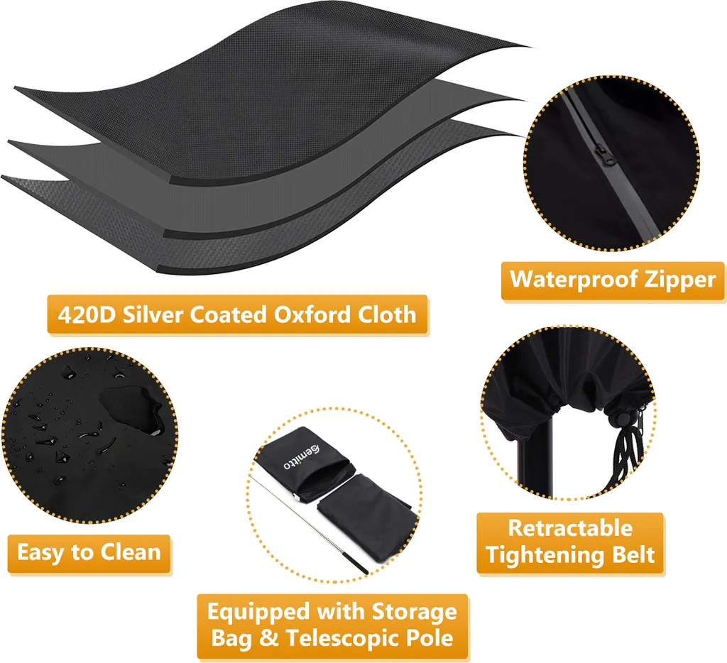 Sonnenschirm Schutzhülle Mit Stab, Sonnenschirm Abdeckung 2 Bis 4 M Große Ampelschirm Schutzhülle, Wetterfeste, UV-Anti, Winddicht Und Schneesicher, Outdoor Für Ampelschirm 6 Sonnenschirm Schutzhülle Mit Stab, Sonnenschirm Abdeckung 2 Bis 4 M Große Ampelschirm Schutzhülle, Wetterfeste, UV-Anti, Winddicht Und Schneesicher, Outdoor Für Ampelschirm – Bild 6