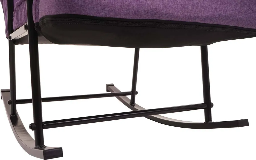Schaukelstuhl HWC-K40, Schaukelsessel Schwingstuhl Relaxsessel, Liegefunktion Metall Stoff/Textil Lila-flieder 6 Schaukelstuhl HWC-K40, Schaukelsessel Schwingstuhl Relaxsessel, Liegefunktion Metall Stoff/Textil Lila-flieder – Bild 6