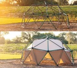 Lifetime Geometrisches Klettergerüst, Kletterkugel "Geodome" Mit Abdeckung, Spielzelt Grün / Bronze Ø 305 X 152 Cm -Grünwelt Exporteren Garten-Winkel be9f347791a009840b32207c1f79184c