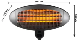 Millarco 58620 Infrarot Quarz Elektro Terrassenheizung Zur Wandmontage. Mit Einem Einzigen Kabelzug Zwischen Den Drei Heizstufen Zu Wechseln. Elektro-Infrarot-Heizstrahler Terrassenstrahler Wärmestrahler Elektrisch Heizpilz Terrassenheizer Infrarotstrahler Quarzstrahler Wandheizstrahler -Grünwelt Exporteren Garten-Winkel beadb54031c477f618cea14c56f6d898