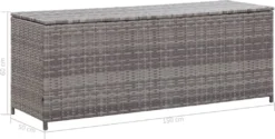 VidaXL Gartenbox Grau 150x50x60 Cm Poly Rattan -Grünwelt Exporteren Garten-Winkel bf0742178f9f38ffdc410d3058cf7562