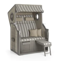 Hoberg 2-Sitzer-Strandkorb Mit Bullaugen Strandkorb Vollieger Gartenliege Ostsee Sitzer Sonneninsel Bullauge Grau Hoberg **Mit Modernem Bullauge** -Grünwelt Exporteren Garten-Winkel bf13eebdd053e6fb43f46cbd56842226