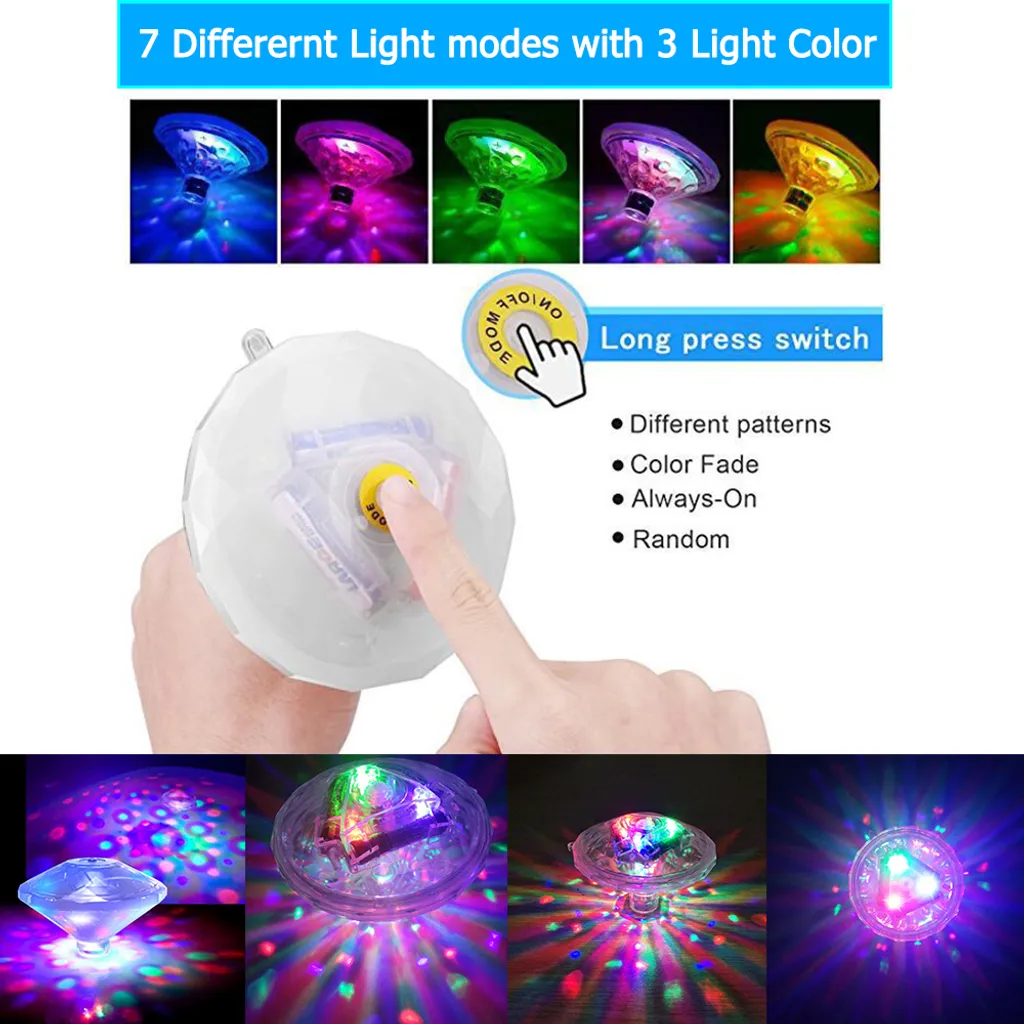 LED Teichlicht Badewannenlicht Bunt Pool Schwimmende Lampe Party Disco Unterwasser Beleuchtung 4 LED Teichlicht Badewannenlicht Bunt Pool Schwimmende Lampe Party Disco Unterwasser Beleuchtung – Bild 4