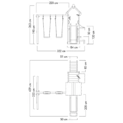WICKEY Spielturm Klettergerüst VanillaFlyer Mit Schaukel & Rutsche, Kletterturm Mit Sandkasten, Leiter & Spiel-Zubehör - Türkis -Grünwelt Exporteren Garten-Winkel bf5202f00ca8869b77c6f496334037b3