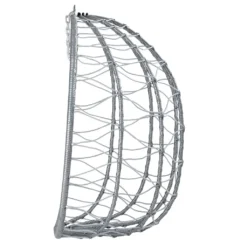 Juskys Hängesessel Aria Mit Kissen - Höhenverstellbar & Faltbar - Polyrattan Hängeschaukel Outdoor & Indoor - Korbhängesessel Silber Bis 130kg -Grünwelt Exporteren Garten-Winkel bf6f2187344df3855f4d32a833a78f17