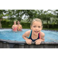 Bestway® Steel Pro MAX™ Auftstellpool-Komplett-Set Mit Filterpumpe Ø 427 X 107 Cm, Holz-Optik (Mooreiche), Rund -Grünwelt Exporteren Garten-Winkel bff534c2e7794eb8d221e8ca75274de8