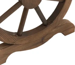 Outsunny Gartentisch, Balkontisch, Holztisch, Räderform, Witterungsbeständig, Massivholz, Natur, 115 X B60 X H65 Cm -Grünwelt Exporteren Garten-Winkel c0aec5ab9c9ac76a8356aa91f8484692