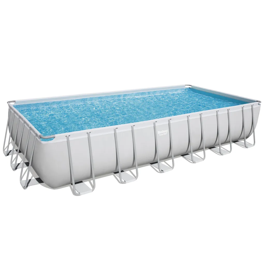 Bestway Power Steel™ Frame Pool Komplett-Set, Eckig, Mit Sandfilteranlage, Sicherheitsleiter & Abdeckplane 732 X 366 X 132 Cm 2 Bestway Power Steel™ Frame Pool Komplett-Set, Eckig, Mit Sandfilteranlage, Sicherheitsleiter & Abdeckplane 732 X 366 X 132 Cm – Bild 2