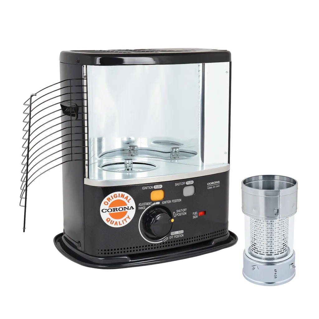 Corona Not-Heizung Set | Petroleumofen RX2485 2,4Kw Docht-Ofen | Handpumpe U. Batterien 2 Corona Not-Heizung Set | Petroleumofen RX2485 2,4Kw Docht-Ofen | Handpumpe U. Batterien – Bild 2