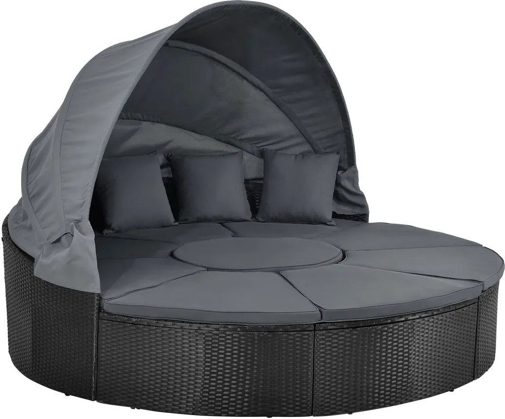 Juskys 2in1 XXL Polyrattan Sonneninsel & Sitzgruppe Puerto Plata – Set Mit Dach, Kissen, Tisch Und Hockern – Liegeinsel Lounge Wetterfest Garten 1 Juskys 2in1 XXL Polyrattan Sonneninsel & Sitzgruppe Puerto Plata – Set Mit Dach, Kissen, Tisch Und Hockern – Liegeinsel Lounge Wetterfest Garten