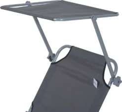 Outsunny Sonnenliege Gartenliege Wellnessliege Strandliege Klappbar Mit Sonnenschutz Grau 187 X 58 X 36 Cm -Grünwelt Exporteren Garten-Winkel c11cf9bfed85562d95400aad7de55cc1