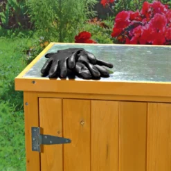 Mucola Geräteschrank Gerätehaus Gartenschuppen Schrank Schuppen Gartenschrank + 2 Türen Schrank Pflanztisch Terrassenschrank Mehrzweckschrank -Grünwelt Exporteren Garten-Winkel c14aee1fae7dcae888b1e9b461258421