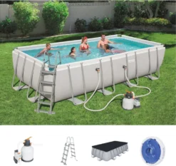 Bestway Power Steel™ Frame Pool Komplett-Set, Eckig 549x274x122 Cm 56466 -Grünwelt Exporteren Garten-Winkel c16624b2748f0e2408f4f268dfc6c4fe