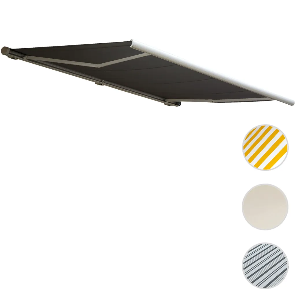 Elektrische Kassettenmarkise H124, Markise Vollkassette 5x3m Polyester Anthrazit 7 Elektrische Kassettenmarkise H124, Markise Vollkassette 5x3m Polyester Anthrazit – Bild 7