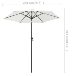 VidaXL Sonnenschirm Sandweiß 200 X 211 Cm Aluminium -Grünwelt Exporteren Garten-Winkel c21ea3169044a385a0379a0754c3fd46