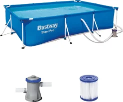 Bestway Frame Pool Deluxe Splash-Steel Pro 300 X 200 X 66 Cm, Mit Ablassventil, 3300 L -Grünwelt Exporteren Garten-Winkel c2af0cdc414754534382619d36070b03