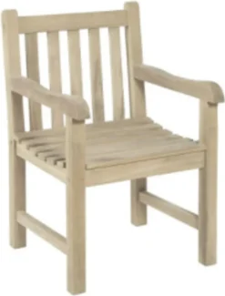Garden Pleasure Armsessel Gartenstuhl Holzstuhl SOLO, Teak B-grade Unbehandelt