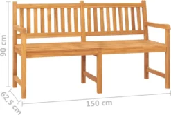 VidaXL 3-Sitzer Gartenbank Mit Tisch 150 Cm Teak Massivholz -Grünwelt Exporteren Garten-Winkel c2e82435dfca3c22b259f47b6a595aac