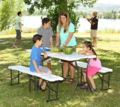 Lifetime Kunststoff Bierzeltgarnitur 3-teilig | Weiß | 183x70x74 Cm -Grünwelt Exporteren Garten-Winkel c335b85b107fcdf4094e2af454d67c89