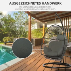 Outsunny Hängesessel Kissen Auflage Für Hängekorb Sitzkissen Ersatzkissen Hängeschaukel Rückenkissen Polyester 112 X 79 X 22 Cm -Grünwelt Exporteren Garten-Winkel c3490936f5f391bc1d92744102b9663c