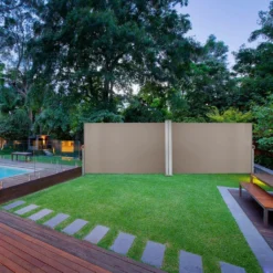 EINFEBEN Doppel Seitenmarkise Markisen Wandmarkise 160x600cm Ausziehbar Garten Sichtschutz Braun -Grünwelt Exporteren Garten-Winkel c3539694bd437d0a384288856f7a648f