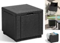 Keter Hocker Mit Stauraum Cube Graphitgrau 213816 -Grünwelt Exporteren Garten-Winkel c5445efb3f87726814cb478baf3f6dcb