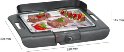 Clatronic Elektro-Grill BQ 3507, Indoor-Outdoor BBQ, Elektrischer Tischgrill Für Balkon/Camping/Gartengrill, Grillrost, Windschutz, Grillfläche: 36x25 Cm, 2000 Watt -Grünwelt Exporteren Garten-Winkel c56bdde0eff528ff92011fabb53a8e28