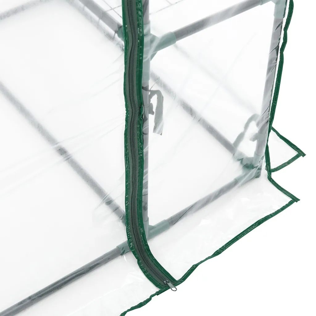 Juskys Foliengewächshaus 1 M² Aufrollbare Tür - Gewächshaus Für Tomaten - Stabiles Balkon Treibhaus Mit 4 Ebenen, Großem Eingang, PVC-Abdeckung 12 Juskys Foliengewächshaus 1 M² Aufrollbare Tür - Gewächshaus Für Tomaten - Stabiles Balkon Treibhaus Mit 4 Ebenen, Großem Eingang, PVC-Abdeckung – Bild 12