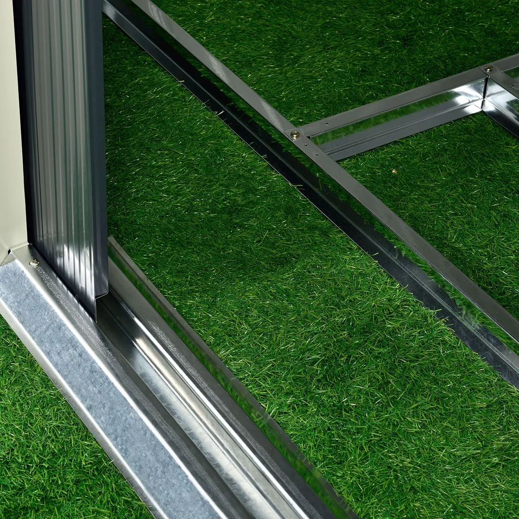 Juskys Metall Gerätehaus M Mit Pultdach, Schiebetür & Fundament - 4m³ - 213×130×173 Cm - Anthrazit - Geräteschuppen Gartenhaus Garten Schuppen 12 Juskys Metall Gerätehaus M Mit Pultdach, Schiebetür & Fundament - 4m³ - 213×130×173 Cm - Anthrazit - Geräteschuppen Gartenhaus Garten Schuppen – Bild 12