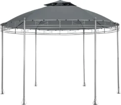 Tectake Gartenpavillon Siana Ø 3.5m - Anthrazit -Grünwelt Exporteren Garten-Winkel c7f1d857aec8ec7c0b00ff899fdfca4a