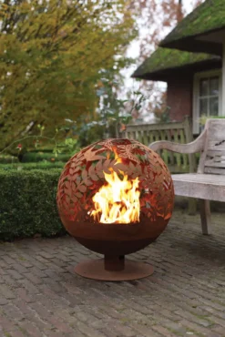 Esschert Design Feuerkugel Blattmuster Laserschnitt Rostbraun FF294 -Grünwelt Exporteren Garten-Winkel c843efca72a01c2390899f47918c9993
