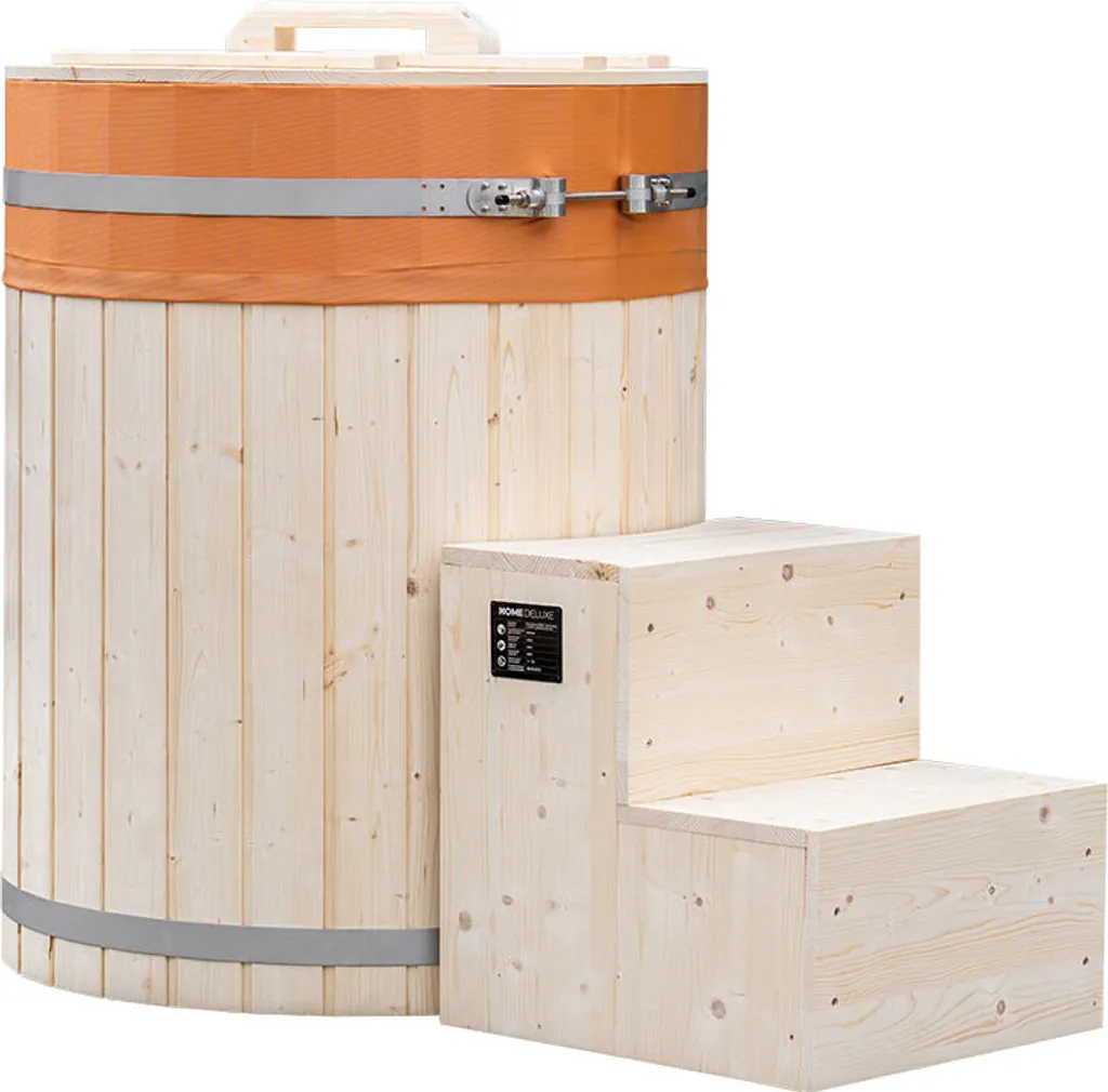 HOME DELUXE - Cold Tub / Badefass (180cm) ARUM - Aus Nordischer Fichte, Mit Integriertem Sitz I Badebottich, Eispool 8 HOME DELUXE - Cold Tub / Badefass (180cm) ARUM - Aus Nordischer Fichte, Mit Integriertem Sitz I Badebottich, Eispool – Bild 8