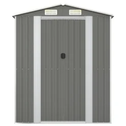 VidaXL Geräteschuppen Hellgrau 192x108x223 Cm Verzinkter Stahl -Grünwelt Exporteren Garten-Winkel c85fa3d4f146af3a95e07884f13fd2ae
