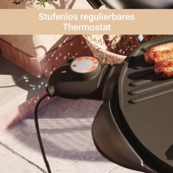SUNTEC Elektrogrill BBQ-9295 Auch Als Tischgrill Geeignet | Grill Mit Abnehmbarem Deckel Und Regulierbaren Thermometer | Ideal Für Balkon, Garten, Outdoor Und Camping | Barbecue Für Mehrere Personen -Grünwelt Exporteren Garten-Winkel c8ece16340aa4aef7d2d0119b0de46b6