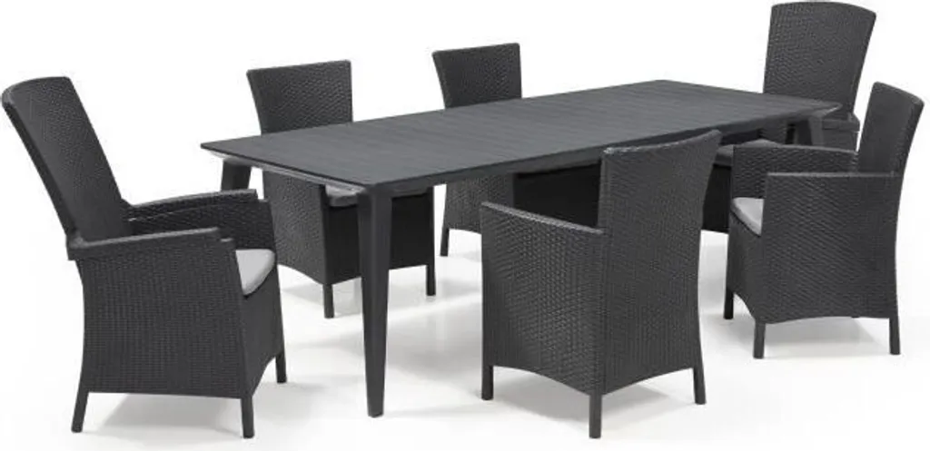 ALLIBERT GARDEN Lima Tisch 240cm 6-10 Personen Mit Verlängerung - Graphit 3 ALLIBERT GARDEN Lima Tisch 240cm 6-10 Personen Mit Verlängerung - Graphit – Bild 3