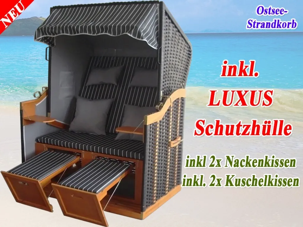 Strandkorb XL Anthrazit Kaufen ✔ Schutzhülle Winterfest 3 Strandkorb XL Anthrazit Kaufen ✔ Schutzhülle Winterfest – Bild 3