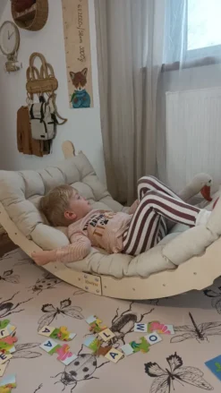 MAMOI® Kletterbogen, Kletterdreieck, Baby Klettern Mit Kissen, Regenbogenwippe Aus Holz, Holzbogen Für Kinder, Klettergerüst Indoor Ab 1/2/3 Jahre -Grünwelt Exporteren Garten-Winkel c93888ba3eabeefaabfb7f1e5f84ead7