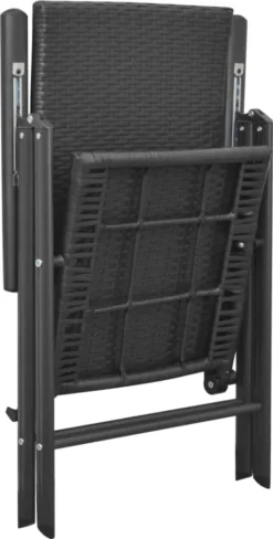 VidaXL Stapelbare Gartenstühle 2 Stk. Poly Rattan Schwarz -Grünwelt Exporteren Garten-Winkel c93d10a8fa4da98764ac644d90b38cc2