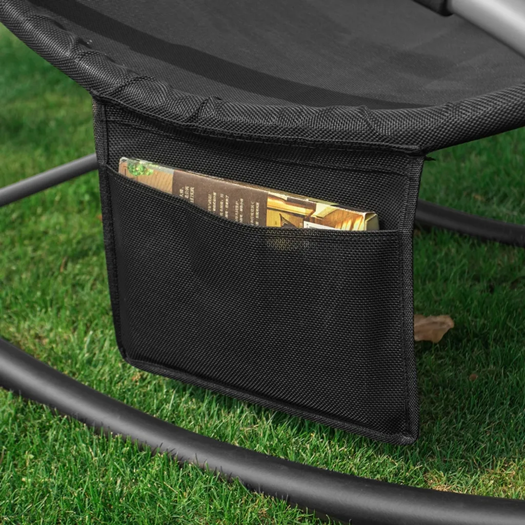 SoBuy® 2-er Set Swingliege Schaukelliege Gartenliege Schwarz 2 X OGS28-SCH 7 SoBuy® 2-er Set Swingliege Schaukelliege Gartenliege Schwarz 2 X OGS28-SCH – Bild 7