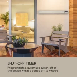 Blumfeldt Cosmic Beam Plus Terrassenheizstrahler Infrarot-Heizstrahler Elektroheizung , Dunkelstrahler , IR Comfort Heat , 2400 W , Thermostat: 5 - 45 °C , IP44 , Timer , Decken- Oder Wandinstallation , Fernbedienung , Aluminiumgehäuse , Weiß 15 Blumfeldt Cosmic Beam Plus Terrassenheizstrahler Infrarot-Heizstrahler Elektroheizung , Dunkelstrahler , IR Comfort Heat , 2400 W , Thermostat: 5 - 45 °C , IP44 , Timer , Decken- Oder Wandinstallation , Fernbedienung , Aluminiumgehäuse , Weiß -Grünwelt Exporteren Garten-Winkel caeda960f09ed91cfdc00f7014dae2af