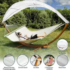 EINFEBEN Hängematte Wetterfestem Hängematten Stabhängematte Outdoor Holz Mit Gestell XXL Garten Hängemattengestell 2 Personen 410cm Gartenliege Liege 11 EINFEBEN Hängematte Wetterfestem Hängematten Stabhängematte Outdoor Holz Mit Gestell XXL Garten Hängemattengestell 2 Personen 410cm Gartenliege Liege -Grünwelt Exporteren Garten-Winkel cb9a2d98e5093ce4542eacc8e3ccad55
