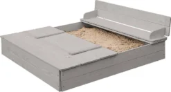 Roba Sandkasten Mit Deckel Aufklappbar Zu 2 Bänken, Massivholz, Wetterfest, Grau, 21,5x127x123,5cm -Grünwelt Exporteren Garten-Winkel cbd4917f7281fbb217ce46c91f9172f9