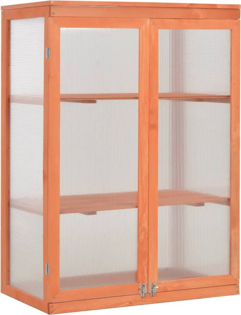 VidaXL Gewächshaus Holz 75x47x109 Cm 1 VidaXL Gewächshaus Holz 75x47x109 Cm