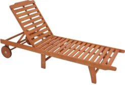 Garden Pleasure Sonnenliege Palm Springs Holz Garten Liege Möbel Relaxliege