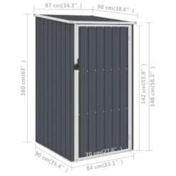 VidaXL Gerätehaus Anthrazit 87x98x159 Cm Verzinkter Stahl -Grünwelt Exporteren Garten-Winkel cc36c065485594a308002058236e3d8b