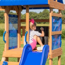 Backyard Discovery Spielturm Aurora Aus Holz | XXL Spielhaus Für Kinder Mit Rutsche, Schaukeln Und Kletterleiter | Stelzenhaus Für Den Garten -Grünwelt Exporteren Garten-Winkel cca4b2e9b8c207ffd23d3e3c9f0edc84