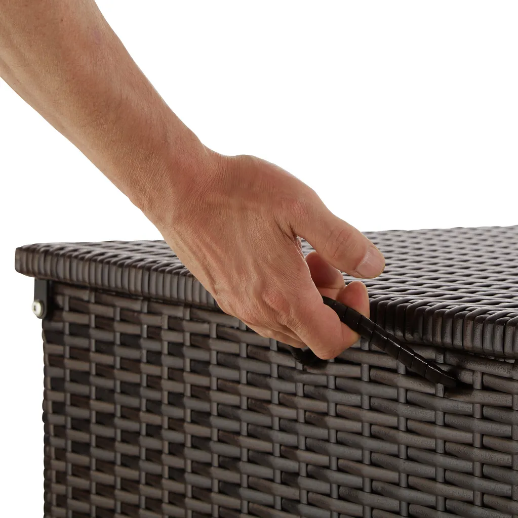 Tectake Auflagenbox Mit Aluminiumgestell Oslo, 145x82,5x79,5cm - Braun 8 Tectake Auflagenbox Mit Aluminiumgestell Oslo, 145x82,5x79,5cm - Braun – Bild 8