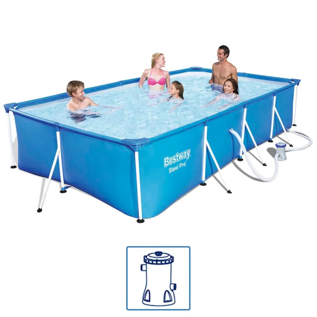 Bestway Steel Pro Framepool Set 400 X 211 X 81 Cm Mit Filterpumpe 2 Bestway Steel Pro Framepool Set 400 X 211 X 81 Cm Mit Filterpumpe – Bild 2