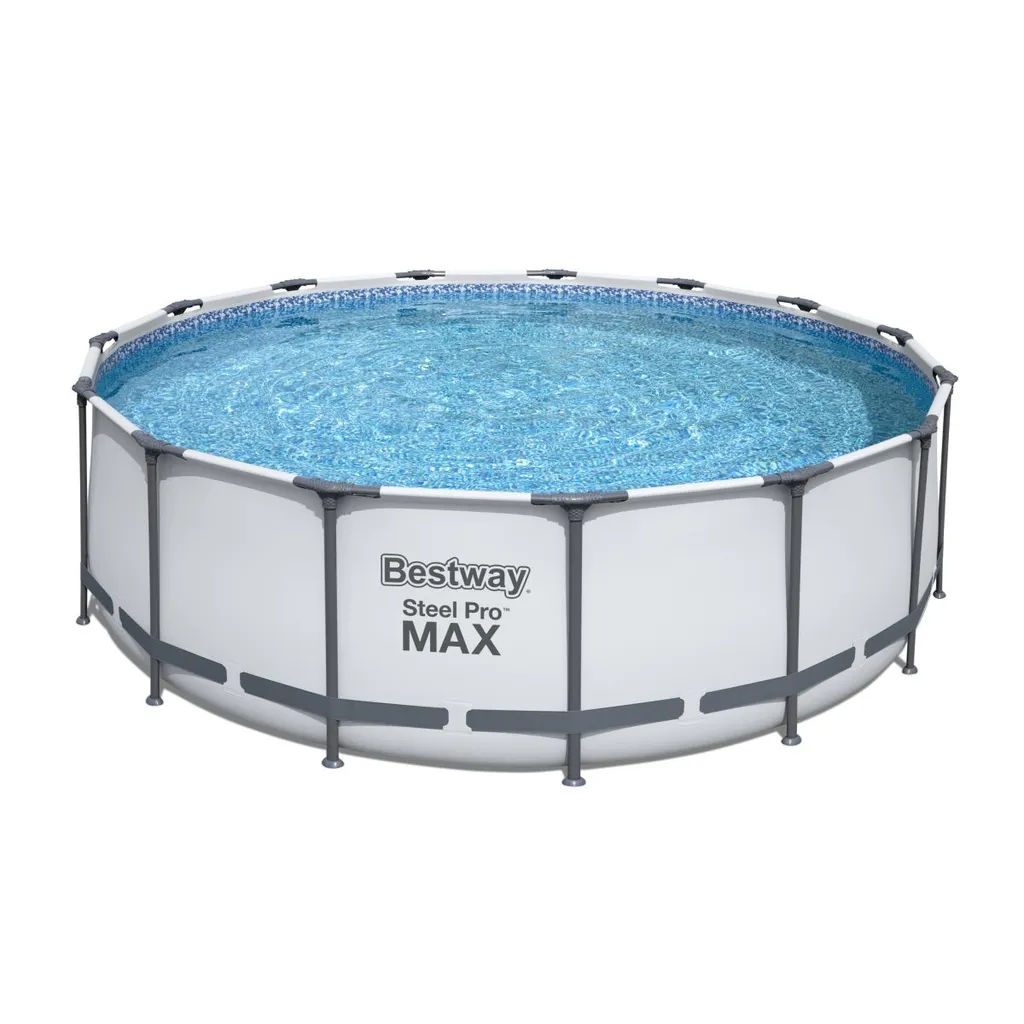 Bestway Steel Pro Max™ Frame Pool Komplett-Set, Rund, Mit Filterpumpe, Sicherheitsleiter & Abdeckplane 457 X 122 Cm 12 Bestway Steel Pro Max™ Frame Pool Komplett-Set, Rund, Mit Filterpumpe, Sicherheitsleiter & Abdeckplane 457 X 122 Cm – Bild 12
