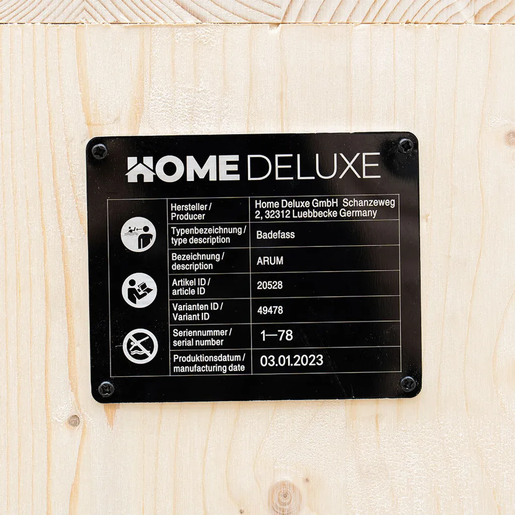 HOME DELUXE - Cold Tub / Badefass (180cm) ARUM - Aus Nordischer Fichte, Mit Integriertem Sitz I Badebottich, Eispool 15 HOME DELUXE - Cold Tub / Badefass (180cm) ARUM - Aus Nordischer Fichte, Mit Integriertem Sitz I Badebottich, Eispool – Bild 15